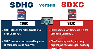 SDHC and SDXC cards